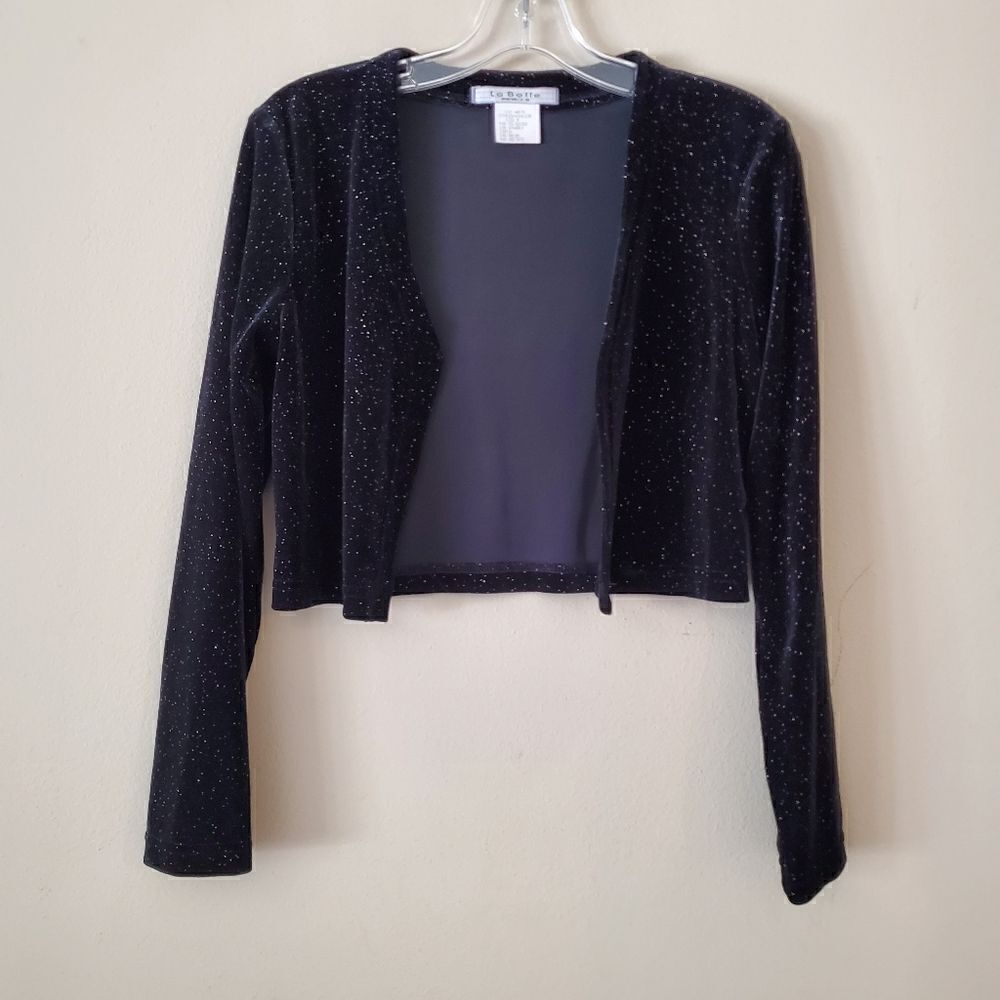 VINTAGE LA BELLE Women's Bolero Long Sleeve Velevel Size Medium Y2K
